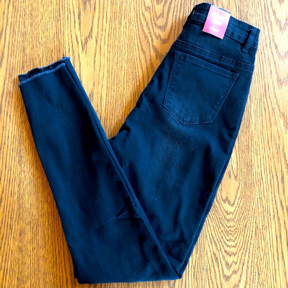 Black High Waisted Ripped Skinny Jeans